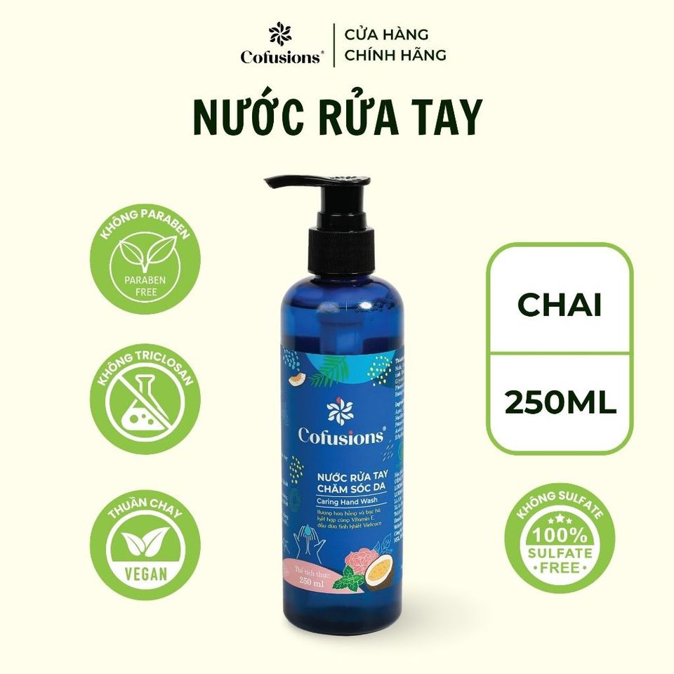 [NHÃN MỚI CFS] Nước rửa tay Cofusions hương hoa hồng 250ml