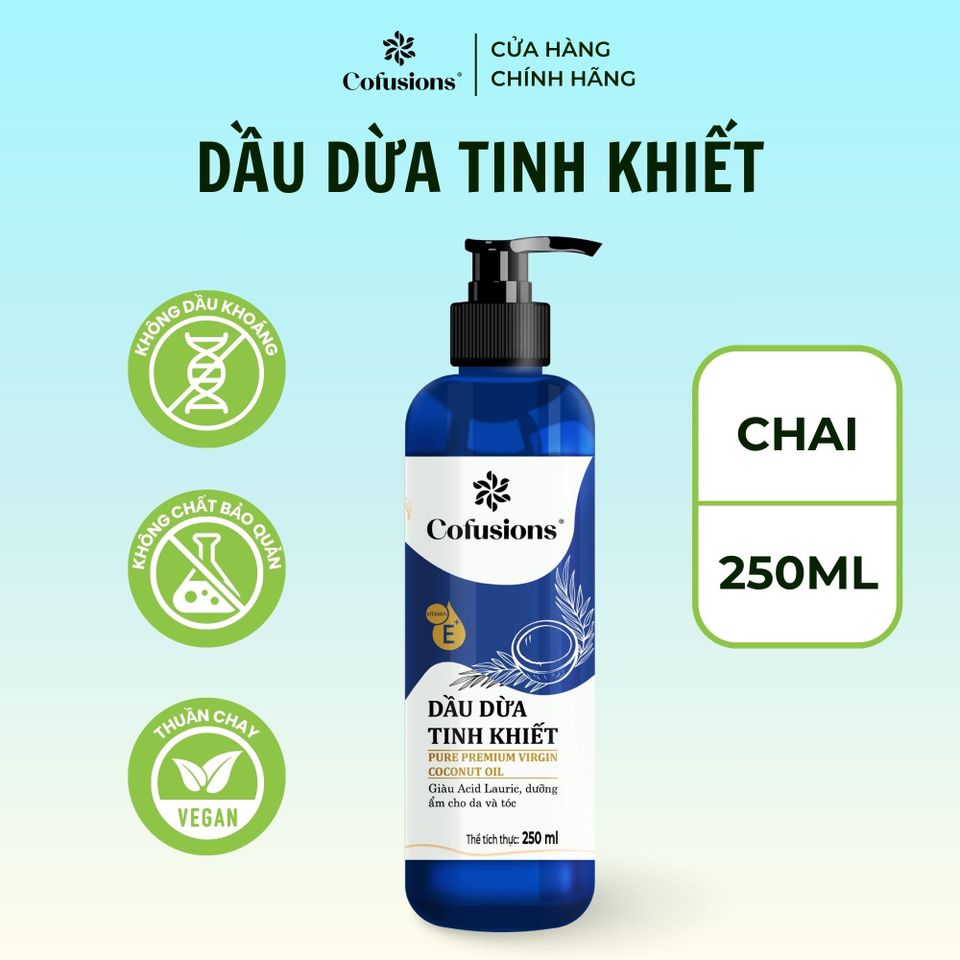 Dầu dừa tinh khiết mỹ phẩm Cofusions 250ml