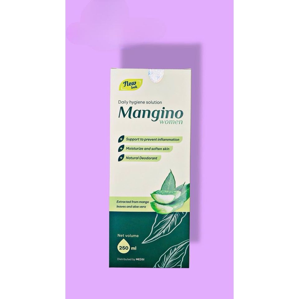 Dung dịch vệ sinh lá xoài Mangino làm giảm ngứa ,phòng ngừa bệnh phụ khoa(Chai 120ml)