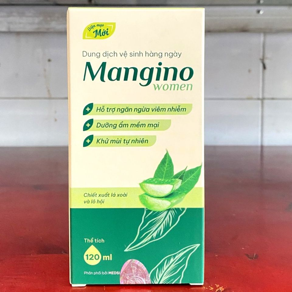 Dung dịch vệ sinh lá xoài Mangino làm giảm ngứa ,phòng ngừa bệnh phụ khoa(Chai 120ml)