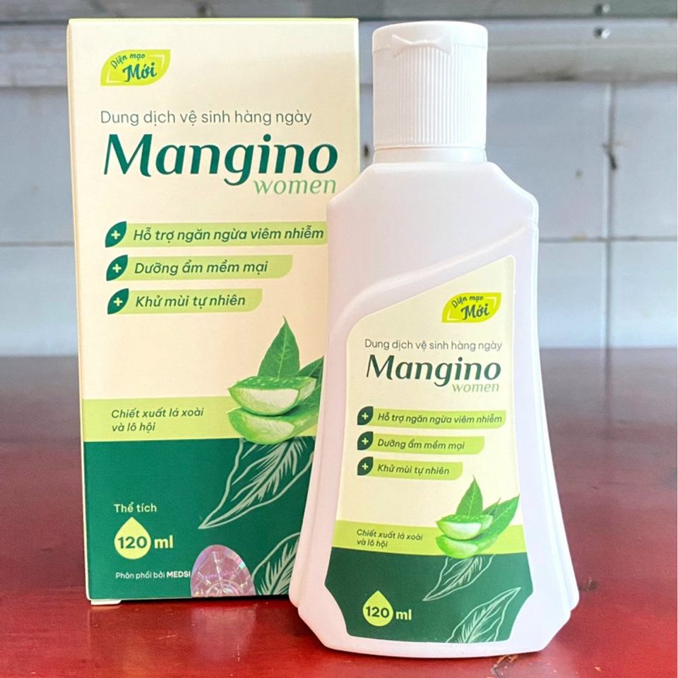 Dung dịch vệ sinh lá xoài Mangino làm giảm ngứa ,phòng ngừa bệnh phụ khoa(Chai 120ml)
