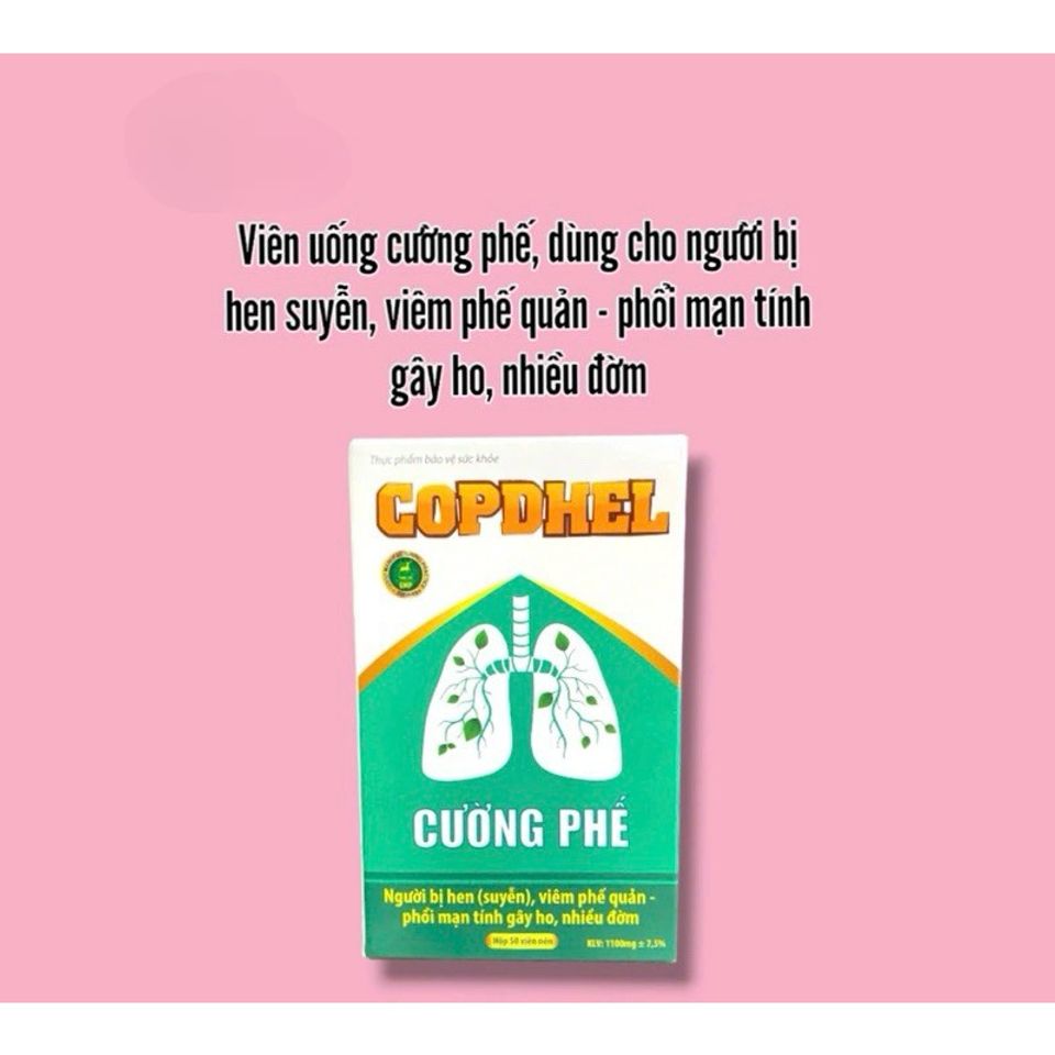 Cường phế COPDHEL hỗ trợ giảm ho hen,viêm phế quản,tan đàm(Hộp 50viên)