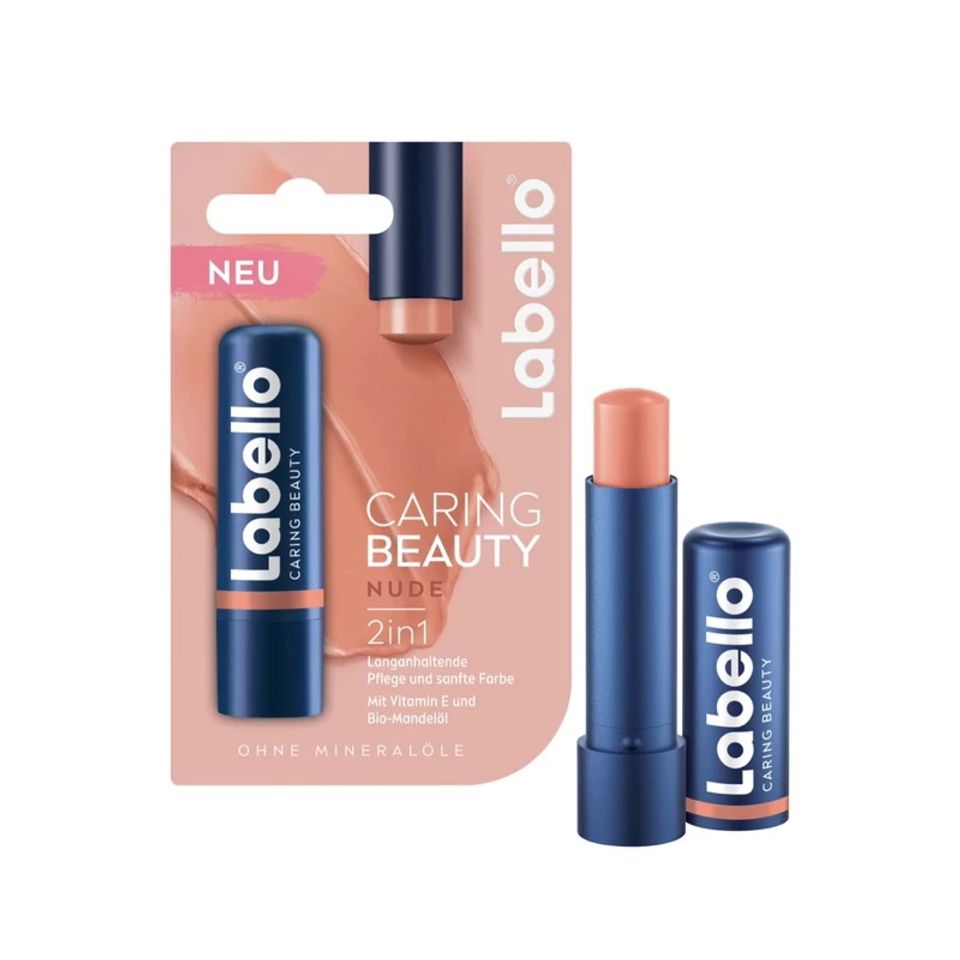 Son Dưỡng Môi có màu Labello Caring Beauty Màu Nude, 4.8 g