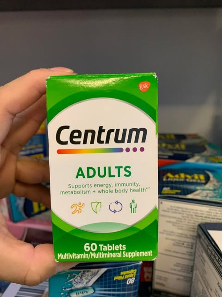 Vitamin cho người trưởng thành Centrum Adults 60 viên