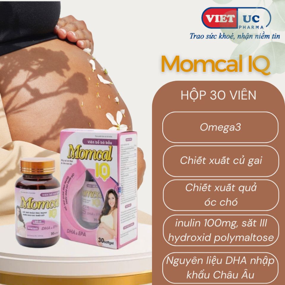 [COMBO 3 HỘP] Viên Uống Momcal IQ– Bổ Bầu, Bổ Sung Sắt, Vitamin & Khoáng Chất Cho Mẹ Bầu Và Sau Sinh