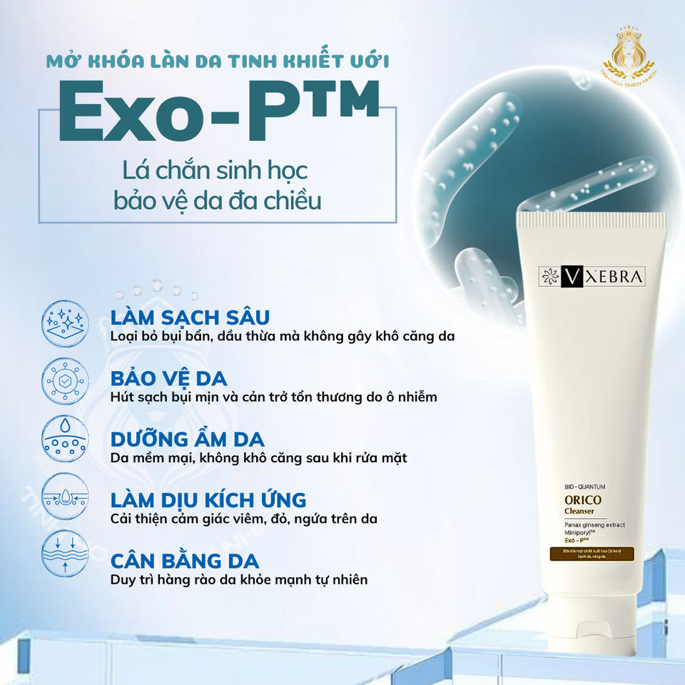Sữa rửa mặt đa năng sạch sâu bụi mịn PM2.5, ô nhiễm, dầu thừa. Dưỡng ẩm, làm dịu mụn, kích ứng. Chống oxy hóa. Dùng được cho mọi  loại da ORICO VXEBRA 100g/tuýp 647790
