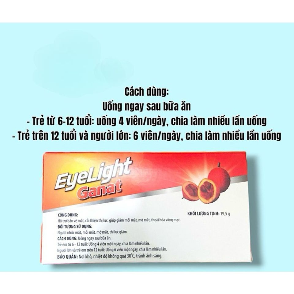 Viên dầu gấc EyeLight Ganat hỗ trợ cho mắt sáng khoẻ(Hộp 30viên)