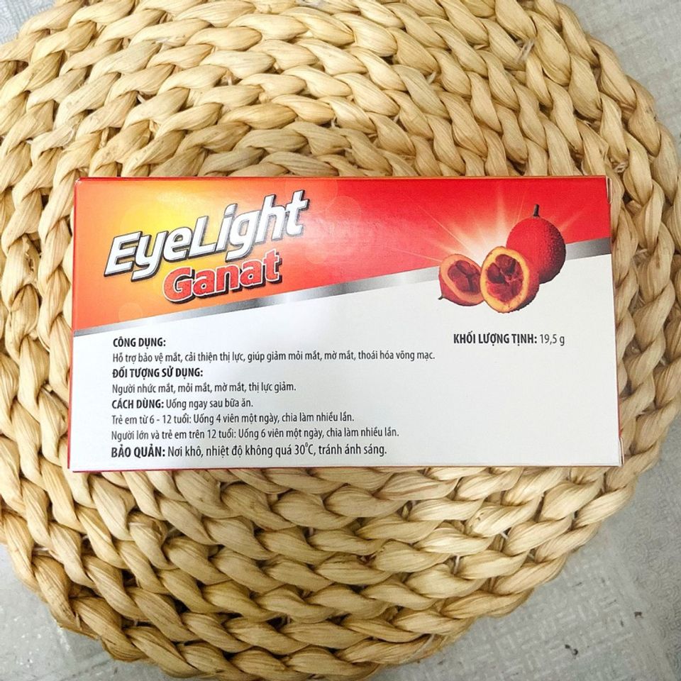 Viên dầu gấc EyeLight Ganat hỗ trợ cho mắt sáng khoẻ(Hộp 30viên)