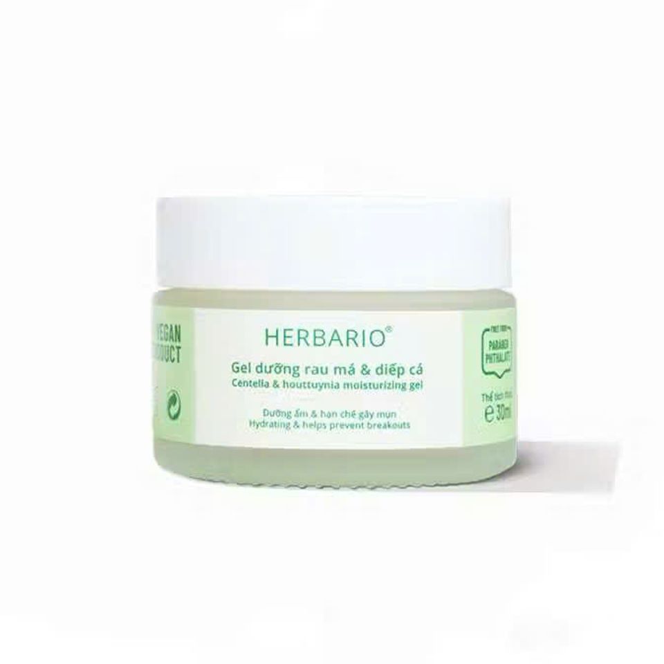 Gel Dưỡng Rau Má & Diếp Cá Thuần Chay Herbario 30ml