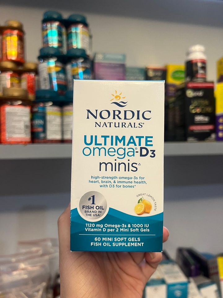 Omega -D3 minis Nordic Naturals  Dầu cá cao cấp hàm lượng cao Nordic 60 viên