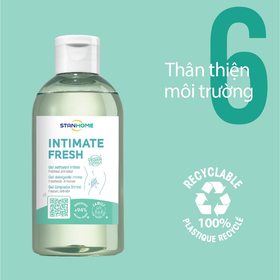 Dung Dịch Vệ Sinh Intimate Fresh 200ml - Gel Làm Sạch Nhẹ Nhàng, Phù Hợp Với Nam Và Nữ, Chiết Xuất Lô Hội Chống Mùi Khó Chịu