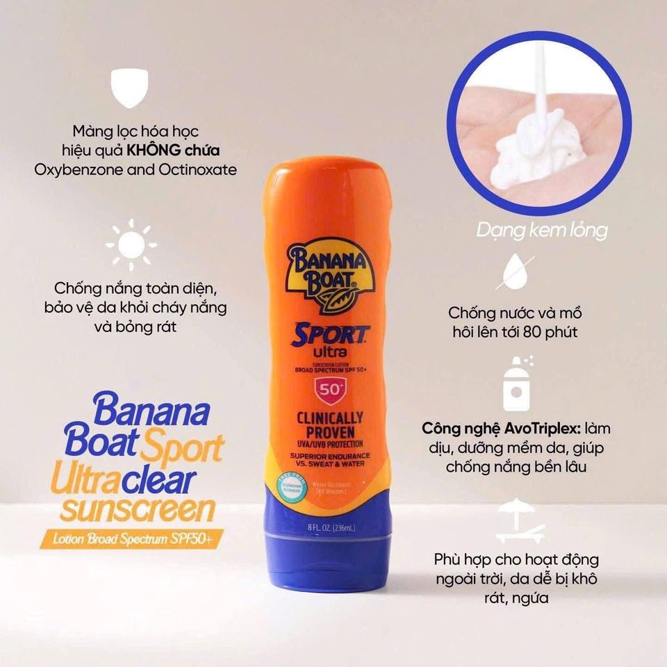 Kem chống nắng Banana Boat (Set 2 chai của Mỹ)