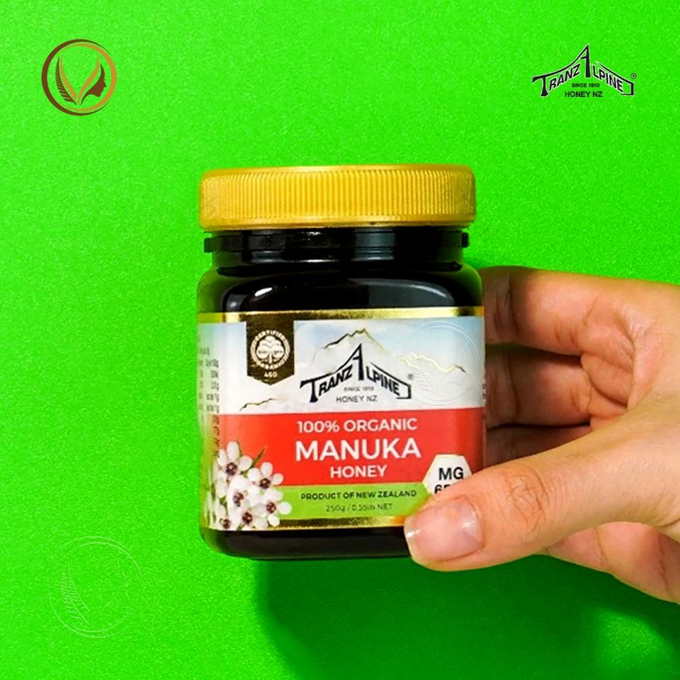 Mật ong Manuka hữu cơ MG650+ TranzAlpine 100% Organic Manuka Honey 250g
