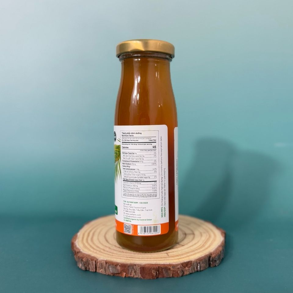 Mật hoa dừa cô đặc organic Sokfarm 250g - Coconut Flower Nectar - hàng Việt.