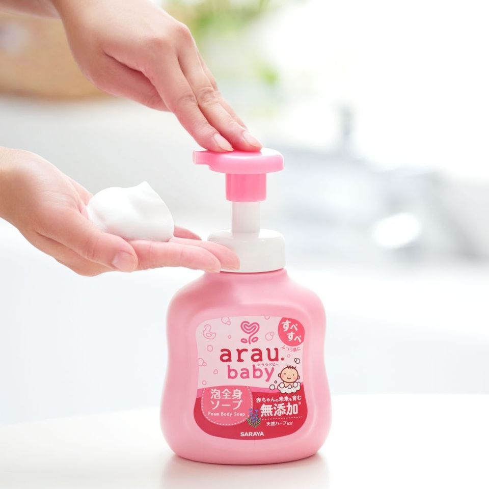 Bọt Tắm Gội Thảo Mộc Cho Bé Arau Baby - Chai 450ml