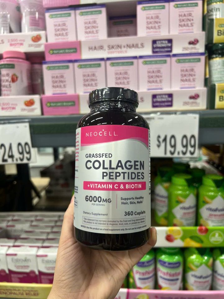 Viên uống đẹp da Neocell Biotin Super Collagen + C with biotin chai 360 viên của Mỹ