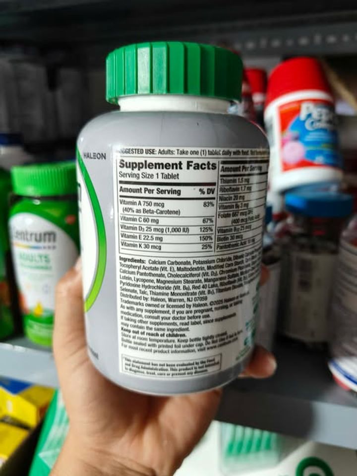 Vitamin dành cho người trên 50 tuổi Centrum Silver Adults 50+ 220 viên