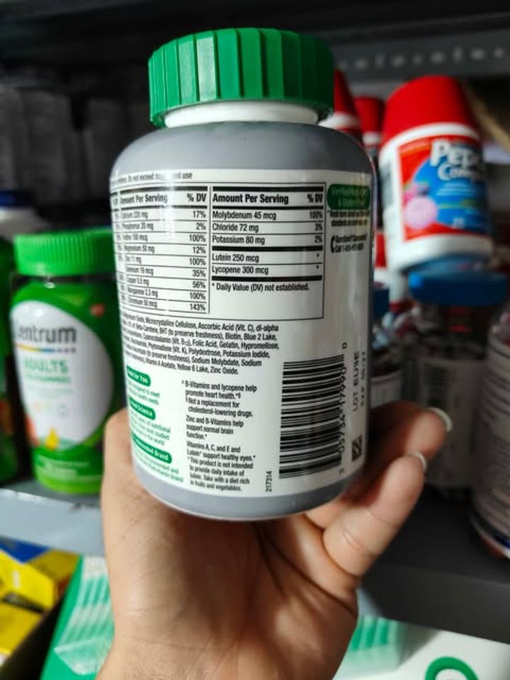 Vitamin dành cho người trên 50 tuổi Centrum Silver Adults 50+ 220 viên