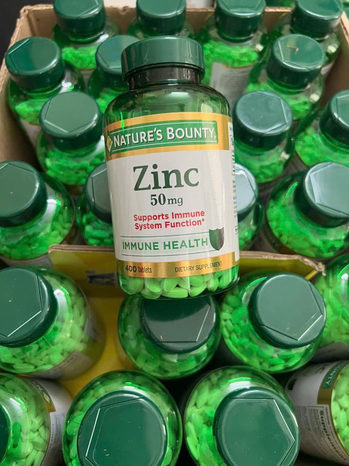 Nắp không chữ Bổ Sung Kẽm ZinC 50mg hãng Nature's Bounty chai 400 viên của Mỹ