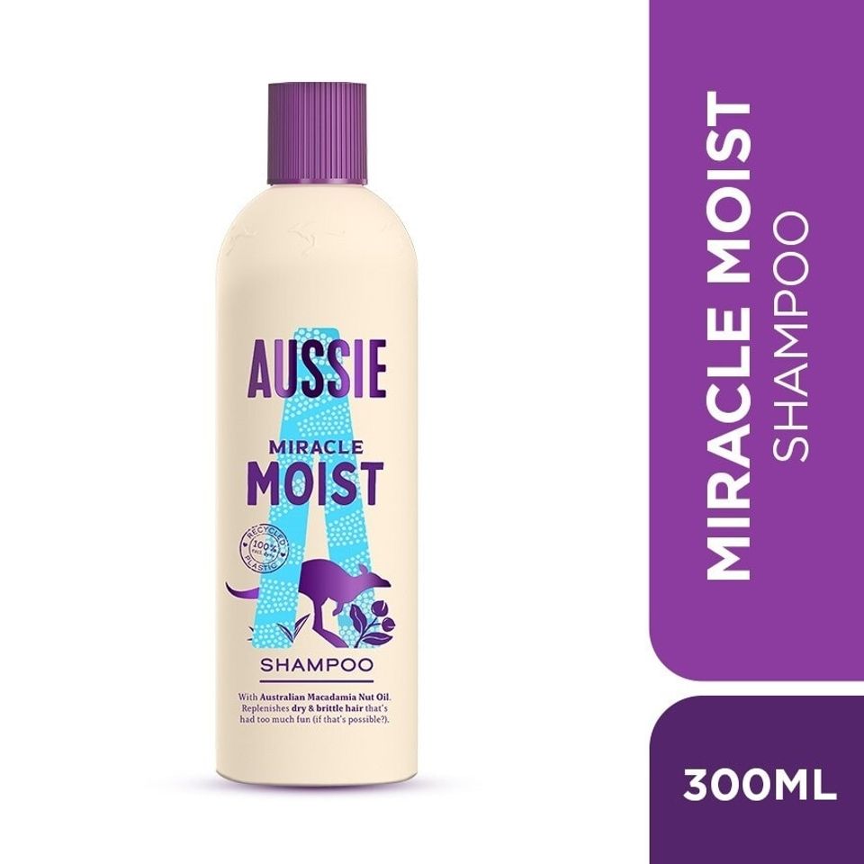 Dầu Gội Aussie giúp dưỡng ẩm làm mềm mượt tóc khô xơ, giúp tóc bồng bềnh Miracle Shampoo Moist 300ml
