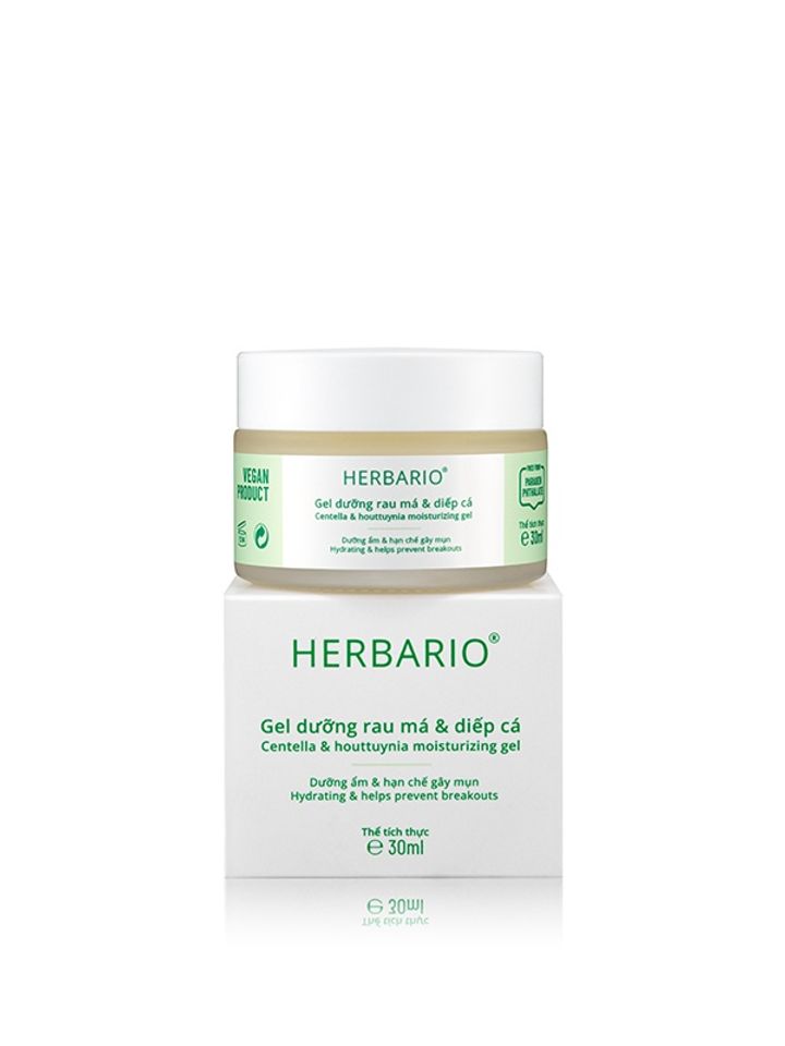 Gel Dưỡng Rau Má & Diếp Cá Thuần Chay Herbario 30ml
