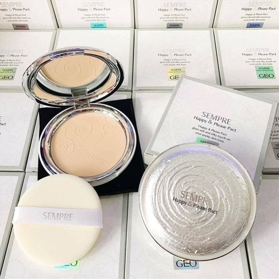 Phấn Phủ Bột Sempre Geo #01 Natural Beige – mịn da kiềm dầu