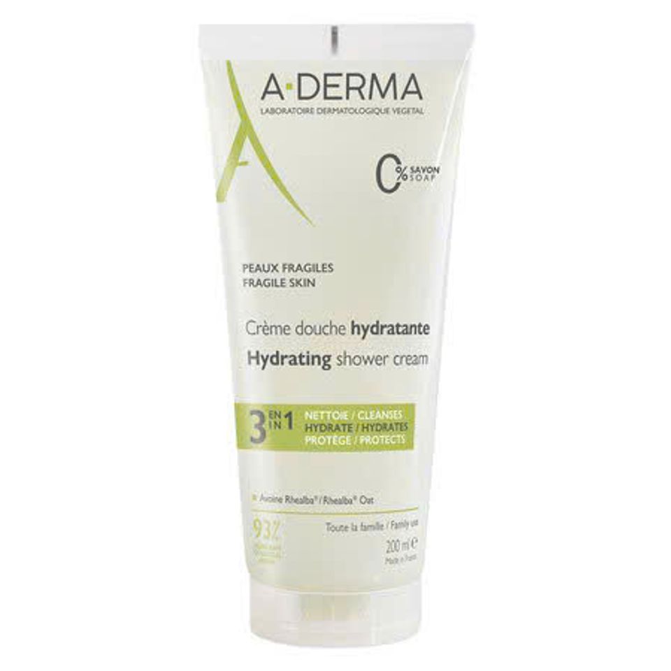 Gel tắm gội dịu nhẹ A-Derma Essential Hydrating Shower Cream 200ml không xà phòng giúp làm sạch, ẩm mượt và bảo vệ da