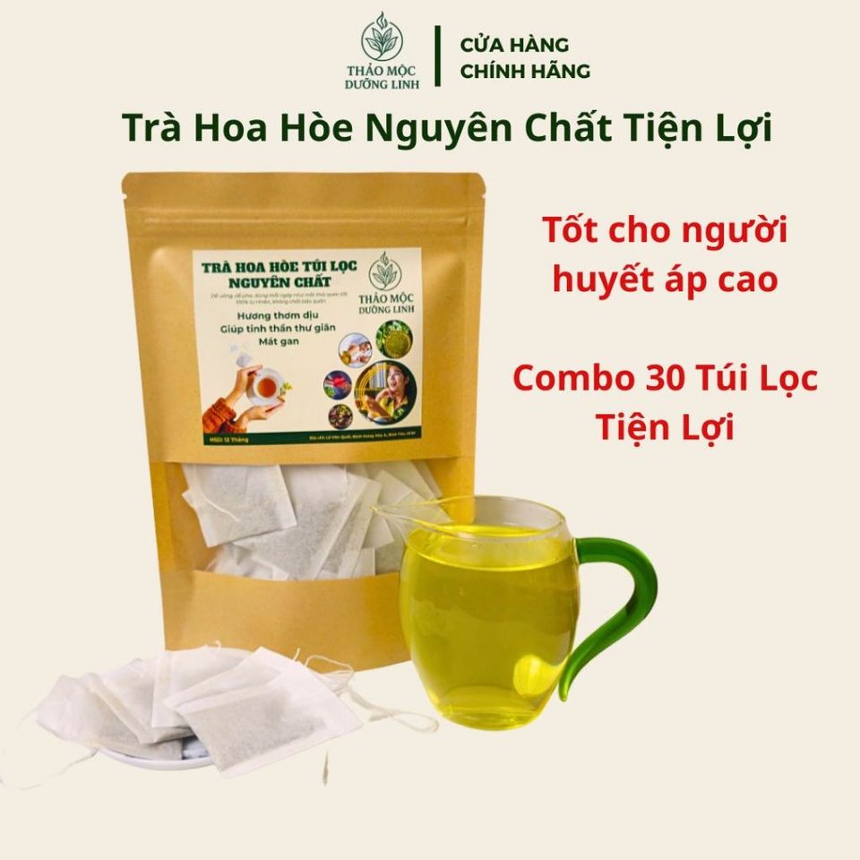 Gói 30 Túi Lọc Trà Hoa Hòe Nguyên Chất Vị Ngọt Nhẹ - Thanh Mát, Tiện Lợi