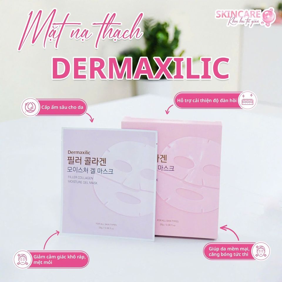 Mặt Nạ Hỗ Trợ Dưỡng Trắng Da Dermaxilic Filler Collagen Mask (25g x 5 miếng)