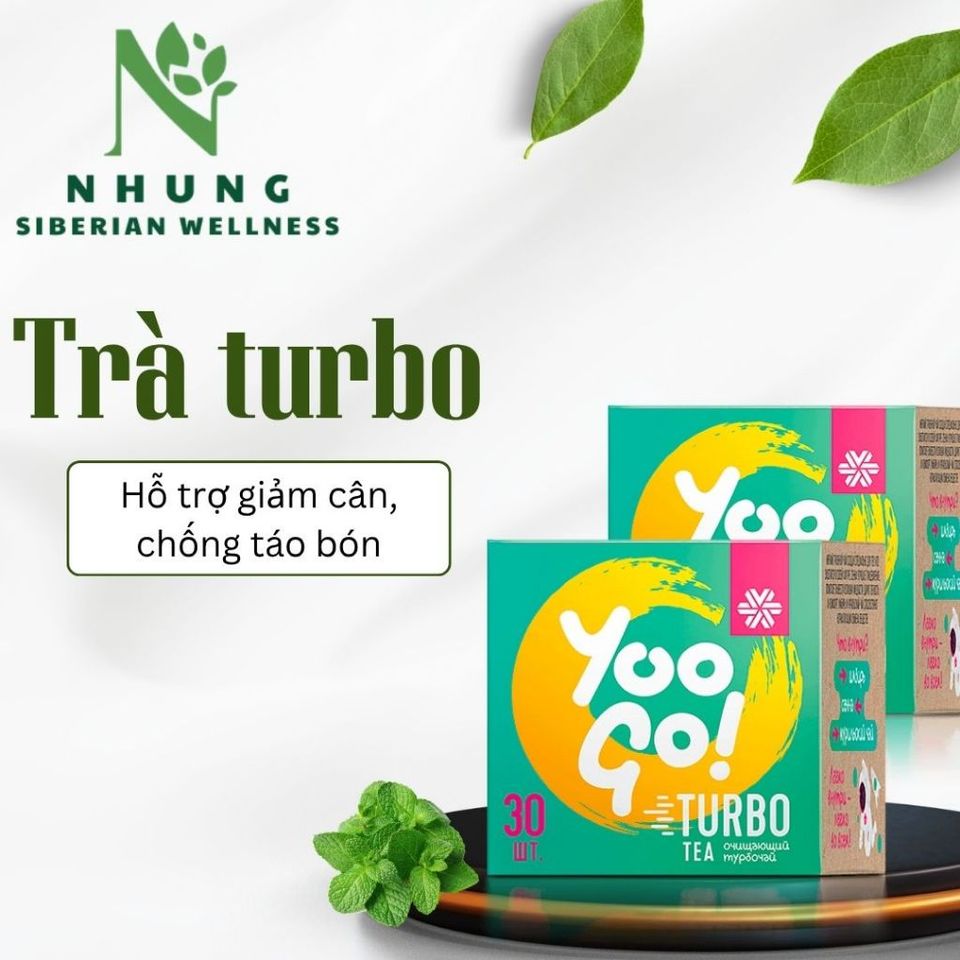 Wellness Siberian -Trà thải độc ruột, Trà thảo mộc Yoo Go Turbo Tea siberian, hộp 30 gói
