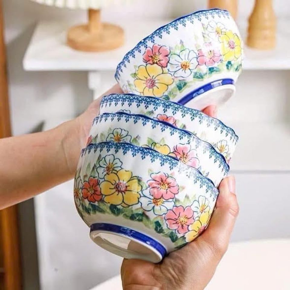BỘ BÁT ĂN CAO CẤP - HOA VĂN NGHỆ THUẬT ĐỘC ĐÁO