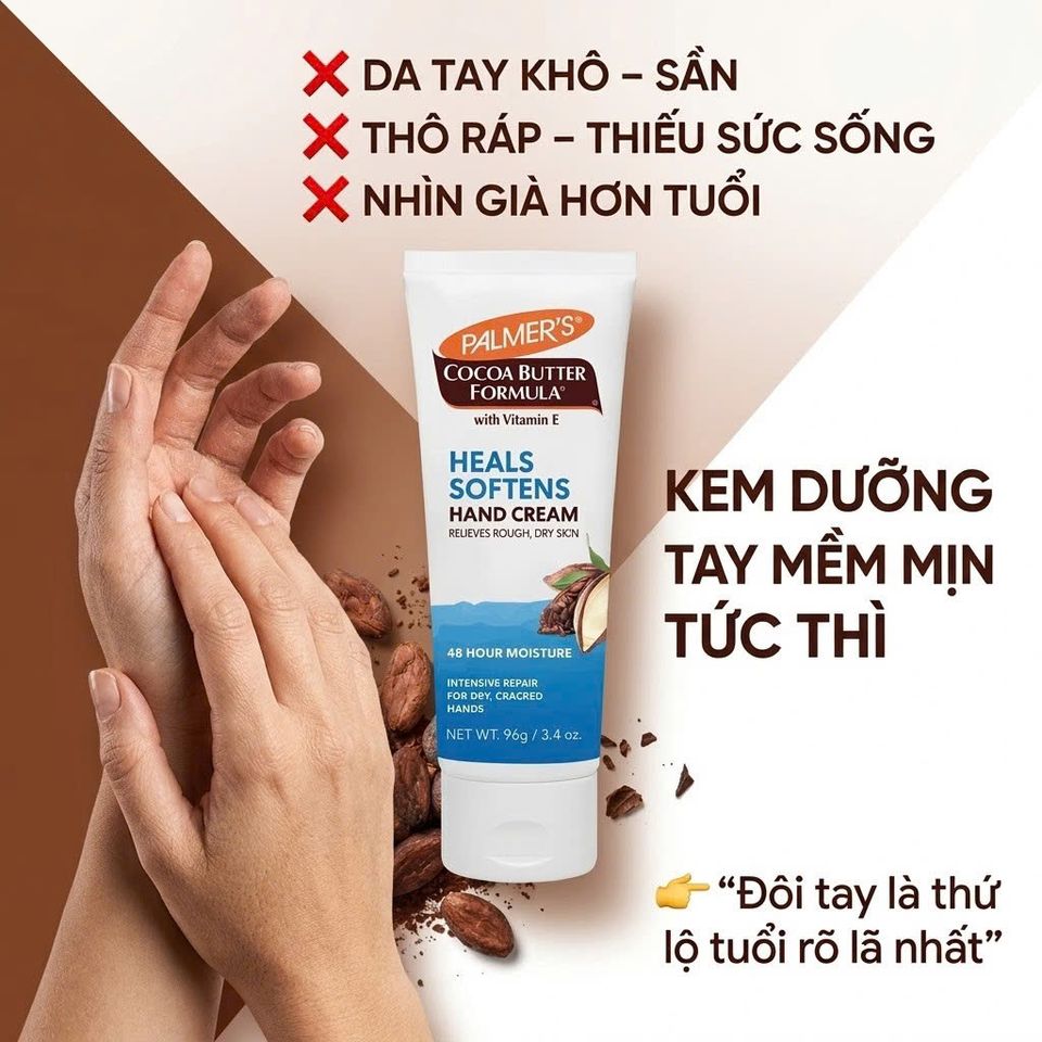 Kem dưỡng da tay Palmer's Cocoa Butter Formula Heals Softens Hand Cream 96g