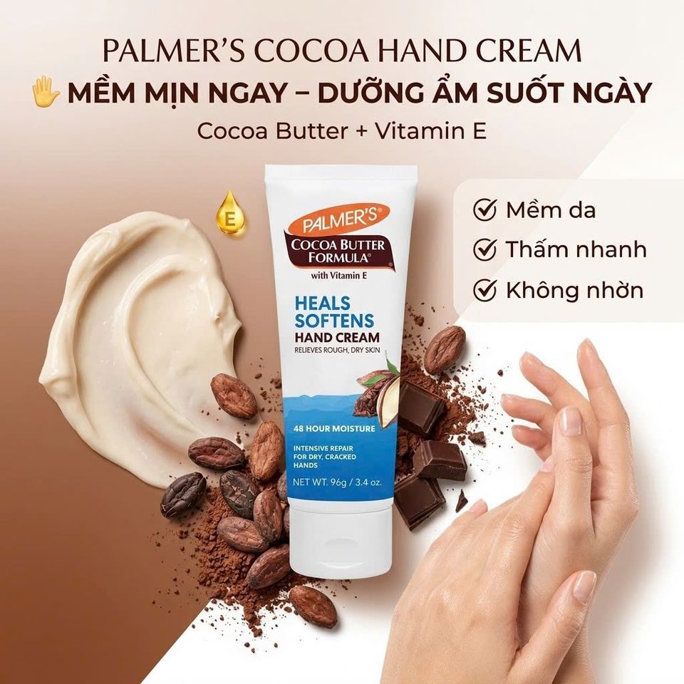 Kem dưỡng da tay Palmer's Cocoa Butter Formula Heals Softens Hand Cream 96g