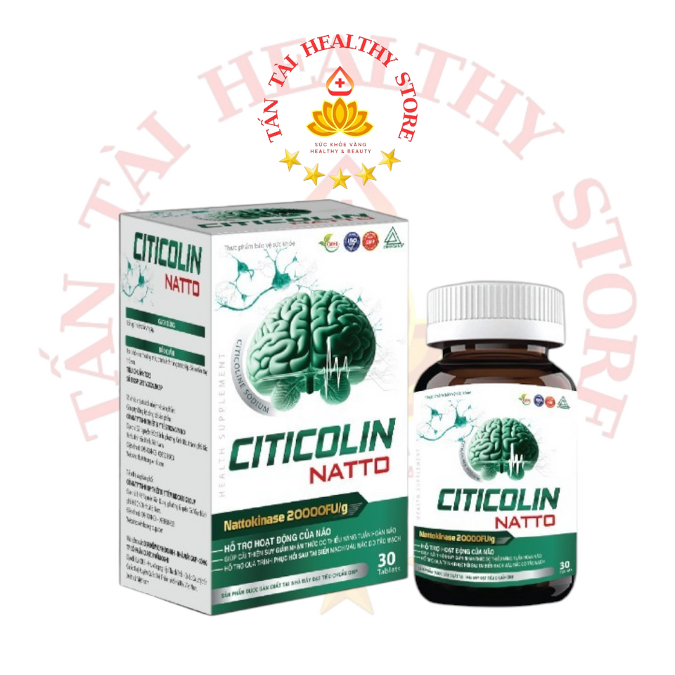 ✅[CHÍNH HÃNG, CHO KIỂM HÀNG] Viên uống phục hồi sau tai biến CITICOLIN NATTO - 30 viên 287194