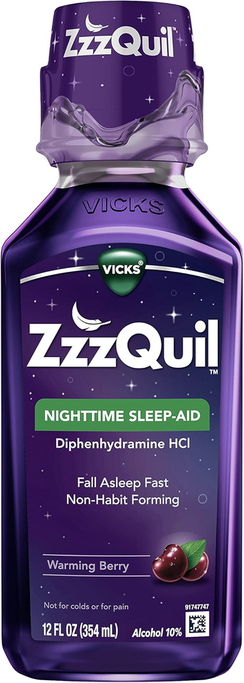 Siro ZzzQuil Nighttime Sleep Aid - Giải pháp hỗ trợ giấc ngủ dành cho người khó ngủ 354 ml