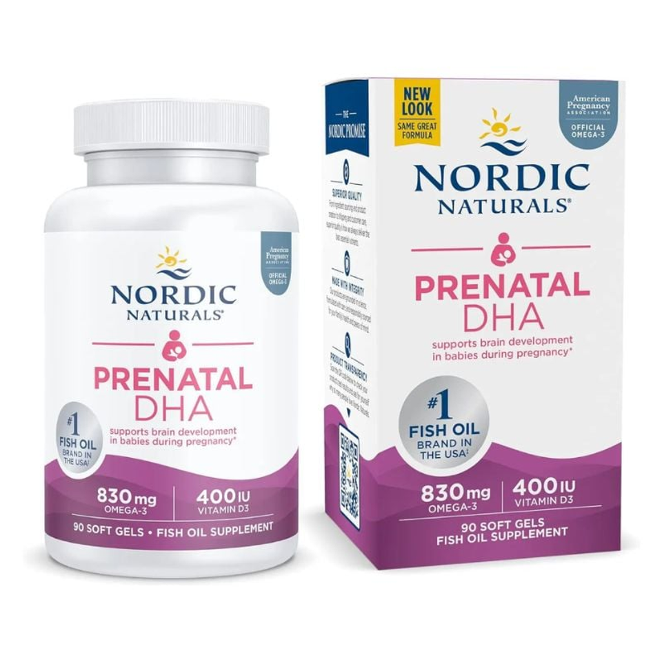 DHA Bầu Nordic Naturals Mỹ (omega 3 rTG) - Không Tanh, Hộp 90 viên - Chính Hãng