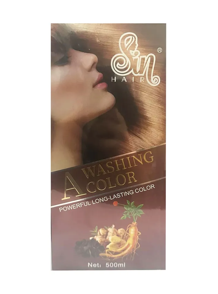 Dầu Gội Phủ Bạc Nhuộm Màu Nâu Tóc Sin Hair Argan Oil 500ml Nhật Bản