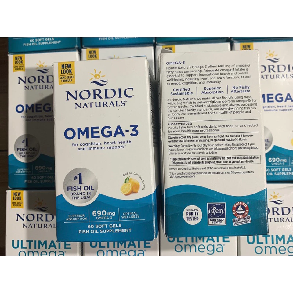 viên dầu cá hương chanh Nordic Naturals Ultimate 690mg Omega3 60 vien