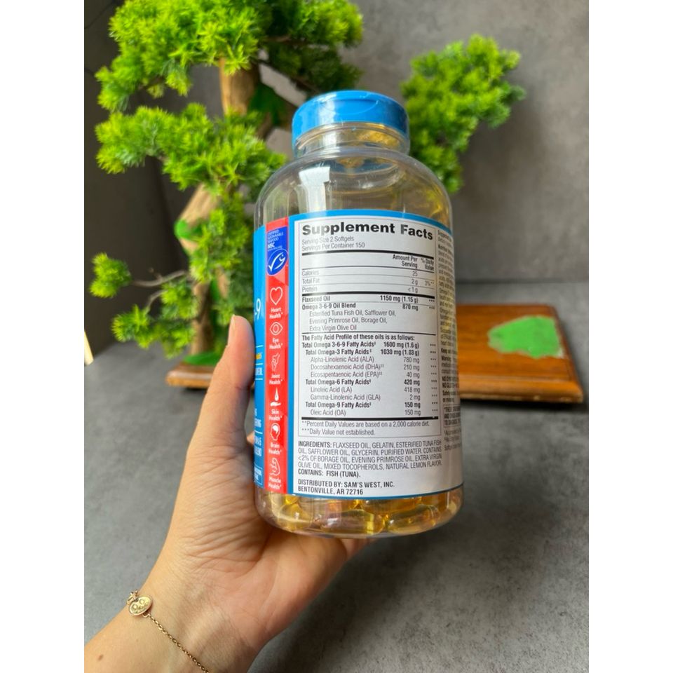 Viên uống omega 369 Mỹ - Member’s Mark 300 viên
