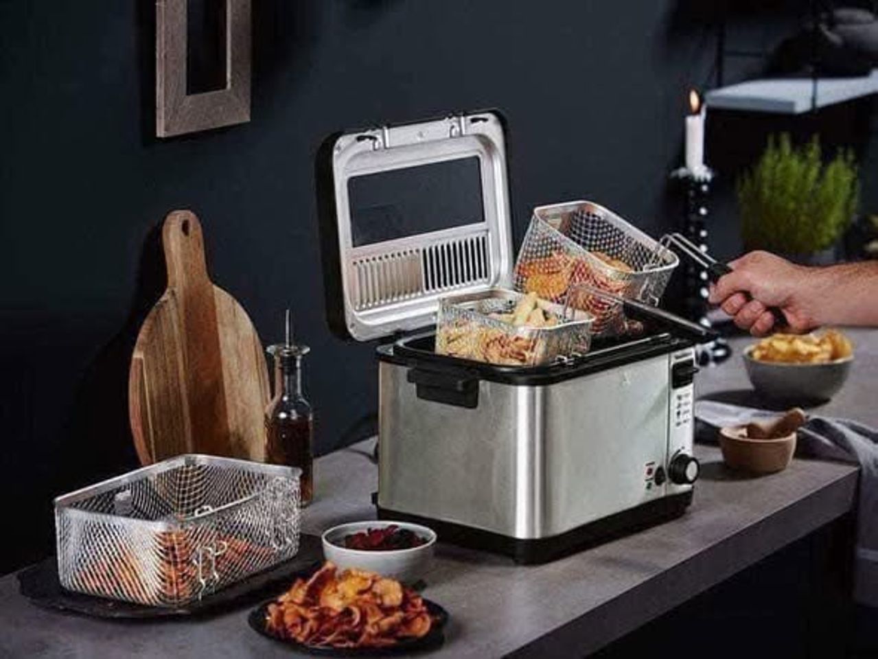  Nồi chiên ngập dầu Silvercrest SEF3 4 lít cỡ lớn
