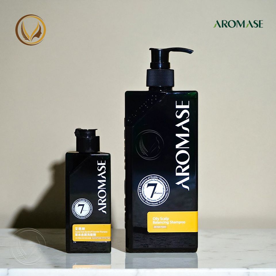 Dầu gội ngăn gàu, giảm nhờn da đầu và ngăn bết tóc AROMASE Oily Scalp Balancing Shampoo 400ml
