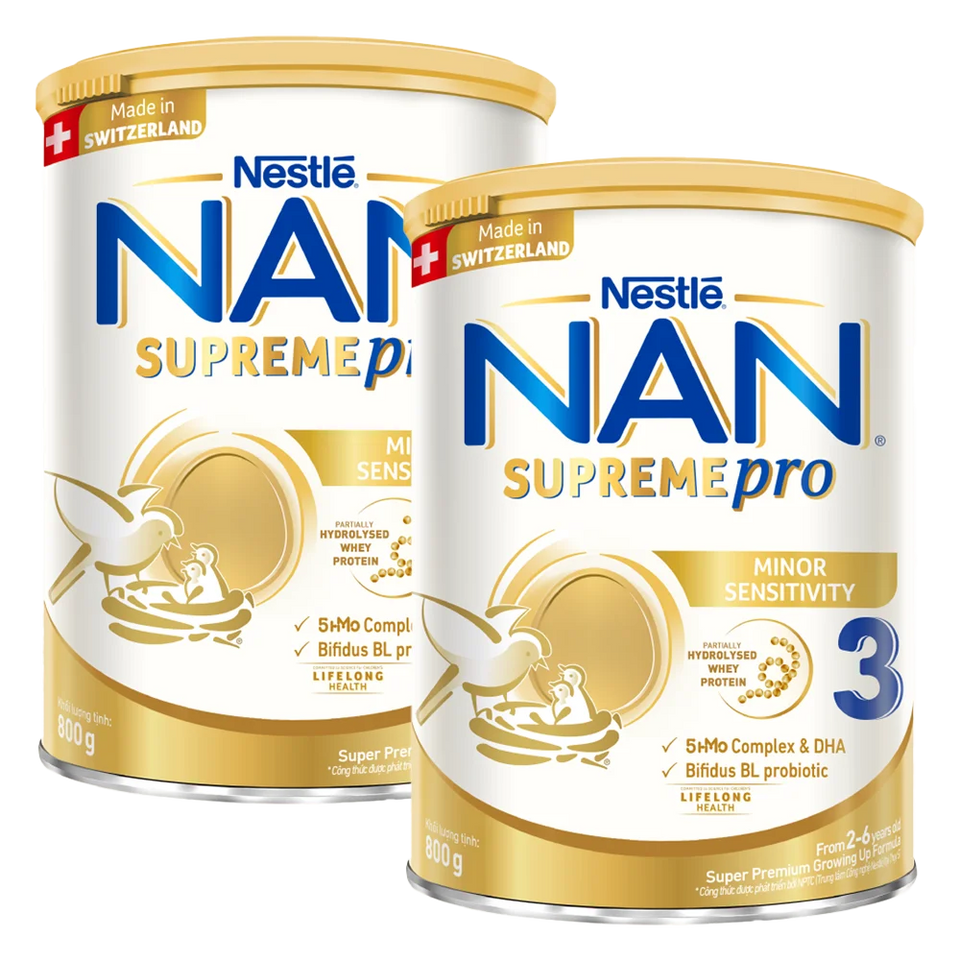 Combo 2 Sữa NAN SUPREME PRO số 3 800g (2-6 tuổi)