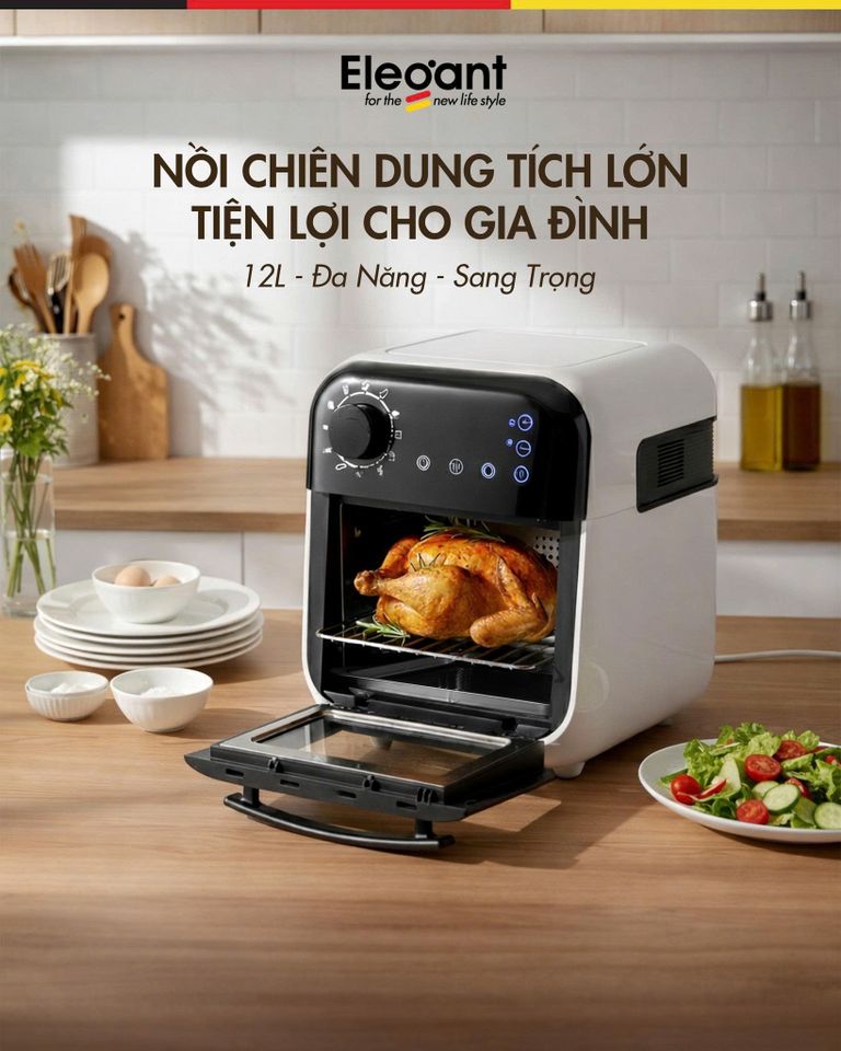 Nồi Chiên Không Dầu Elegant K12A 12L