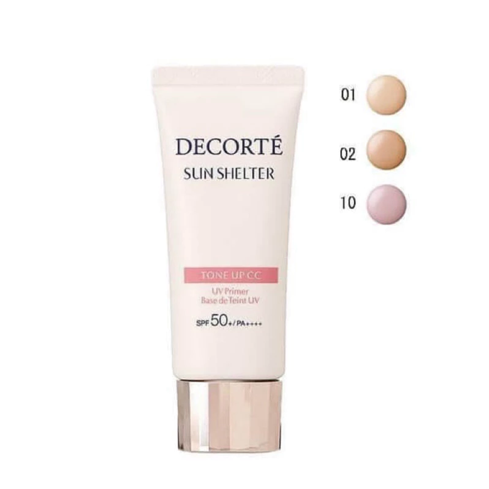Kem Chống Nắng Decorte Sun Shelter Tone Up CC SPF50+/PA++++ 32ml - Nâng Tông Tự Nhiên Dưỡng Ẩm