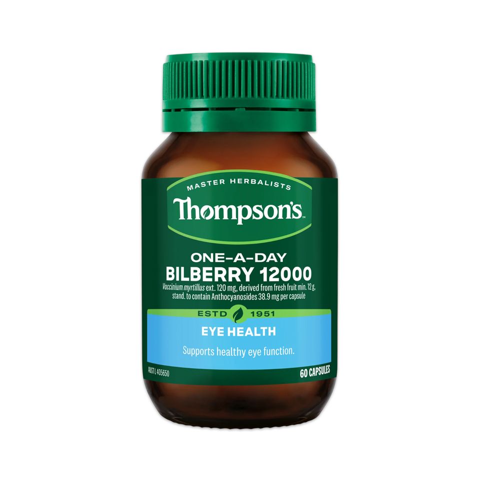 Viên uống bổ mắt và hỗ trợ mao mạch mắt Thompson’s One-A-Day Bilberry 12000mg 60 viên