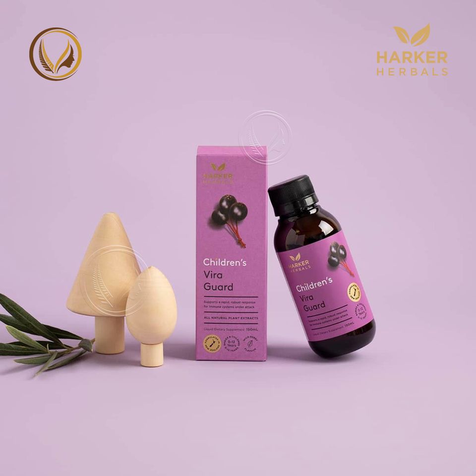 Siro tăng sức đề kháng & giảm ốm vặt cho bé Harker Herbals Children’s Vira Guard 100ml
