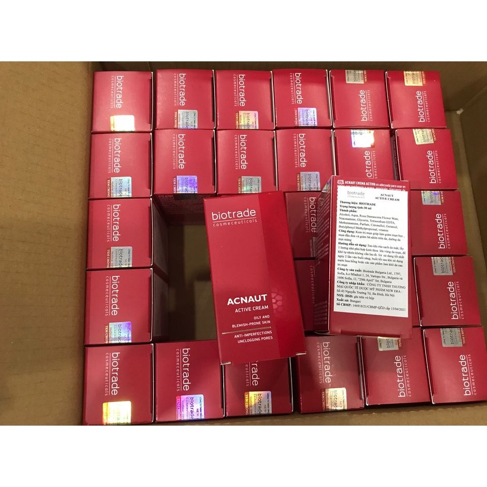 HÀNG NHẬP KHẨU - Kem chấm mụn Biotrade Acnaut Active Cream giảm mụn trắng sáng da giảm nhờn