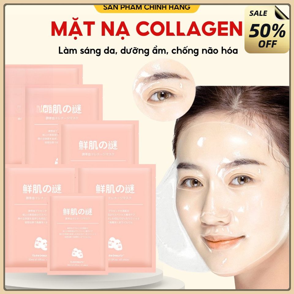 (combo 3 hộp) Mặt Nạ Dưỡng Da, Mặt Nạ Thuỷ Tinh Thạch Dưỡng Trắng Cấp Ẩm Da Bổ Sung COLLAGEN, Mặt Nạ Nhau Thai Cừu