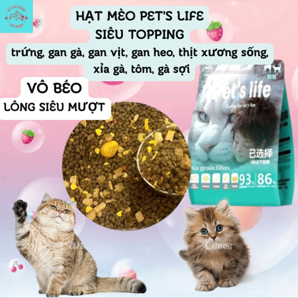 Hạt Cho Chó Pet's Life Siêu Topping - Thức Ăn Cho Chó Mix Topping - Hạt ...