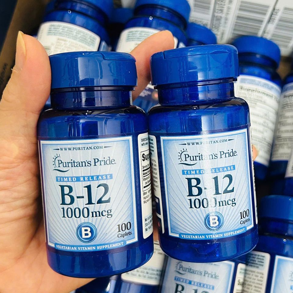 Bổ máu thuần chay Puritan’s Pride Vitamin B12 1000mcg 100 viên